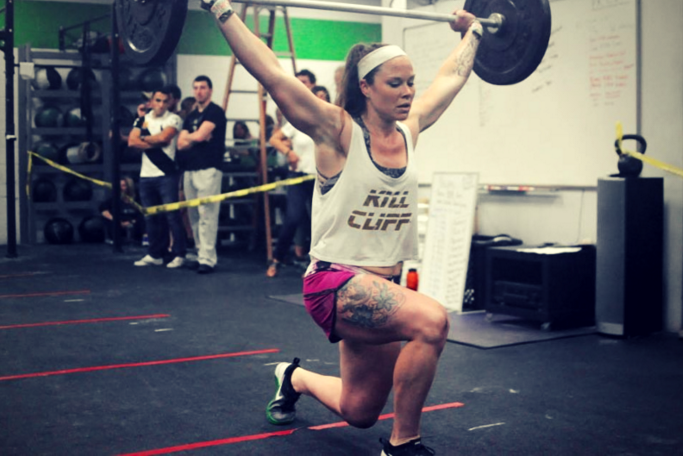 Cat Blatner during CrossFit Open Workout 16.1.