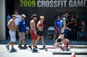 Team Invictus walk to the last station of the final event of the CrossFit Games in Aromas, California.